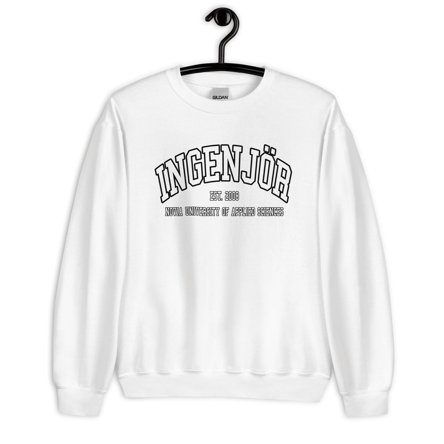 Ingenjör Sweatshirt Vitt Tryck