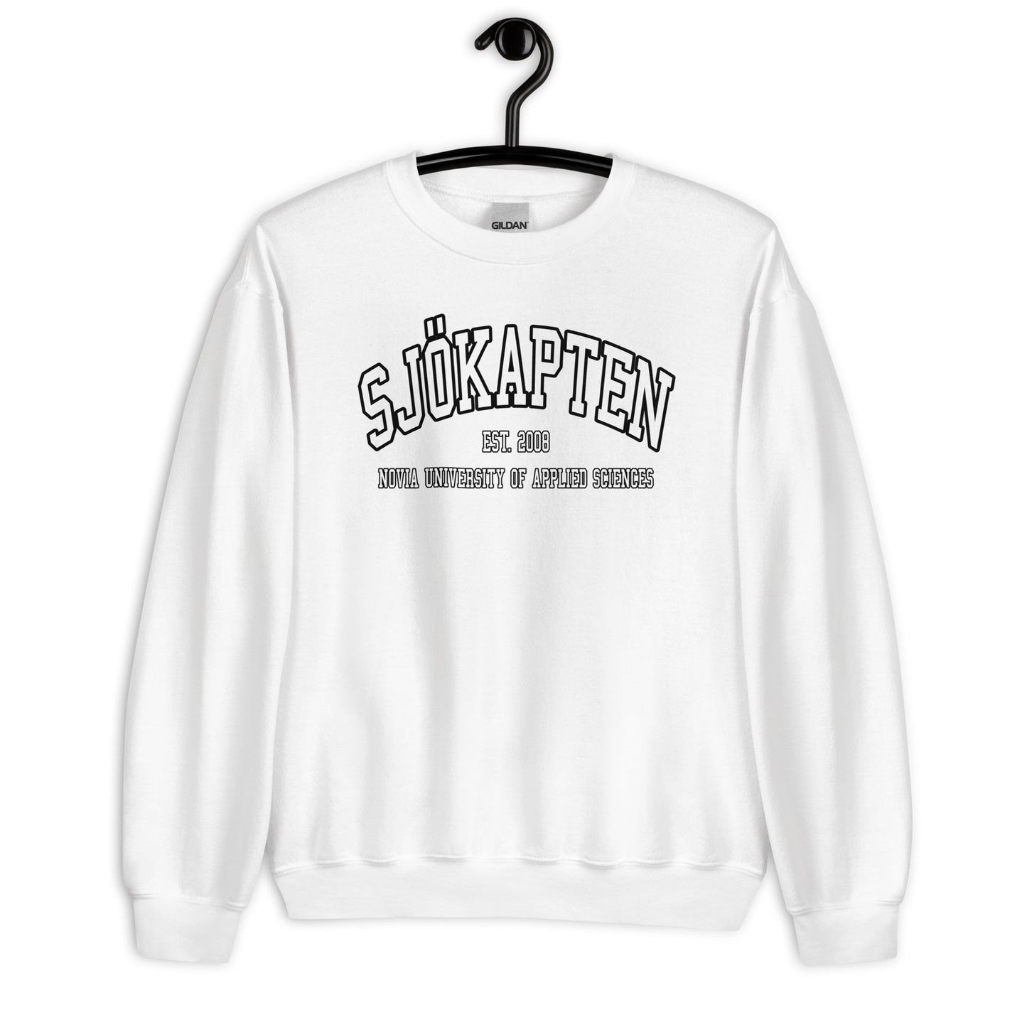 Sjökapten Sweatshirt Vitt Tryck