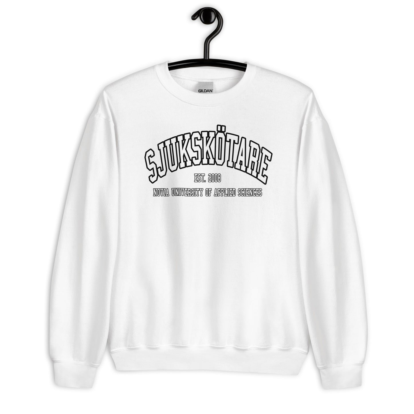 Sjukskötare Sweatshirt Vitt Tryck