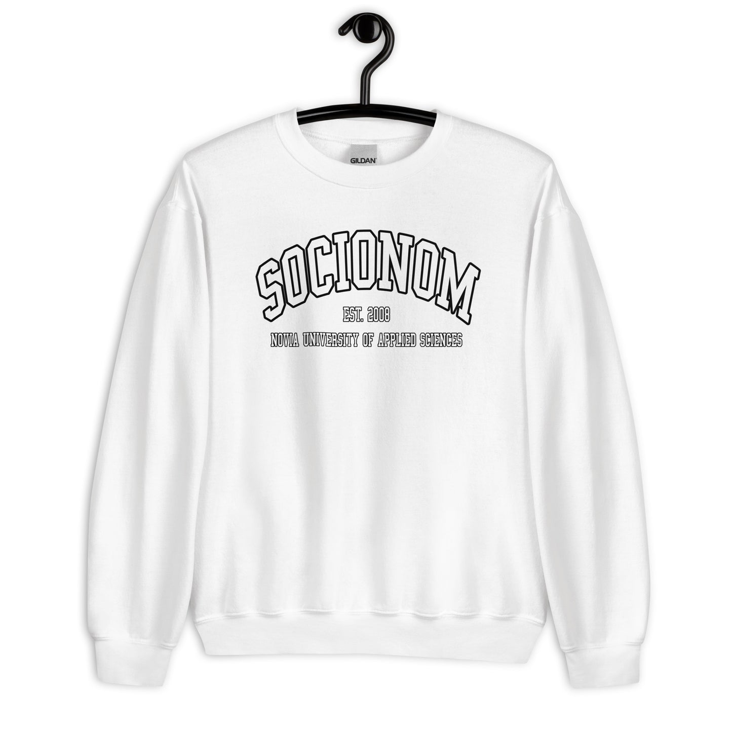 Socionom Sweatshirt Vitt Tryck