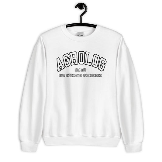 Agrolog Sweatshirt Vitt Tryck