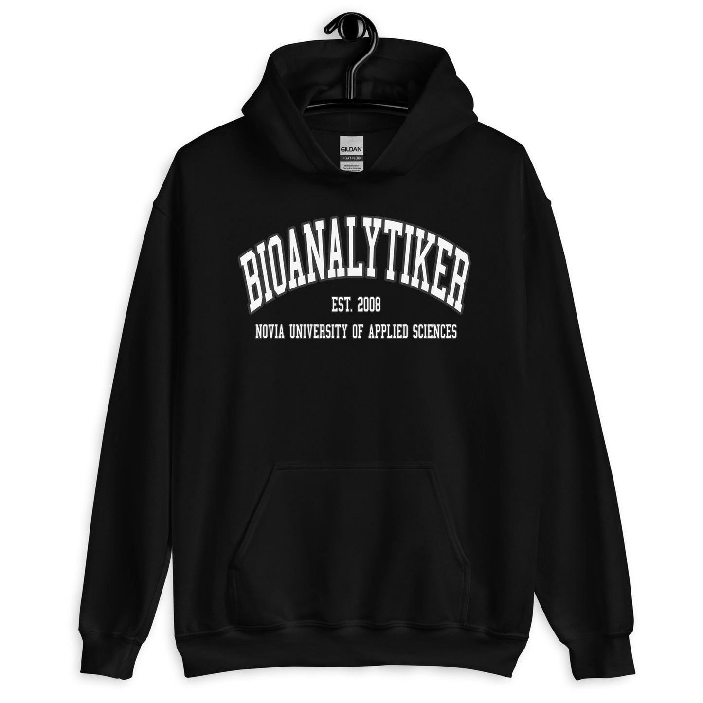 Bioanalytiker Hoodie Vitt Tryck