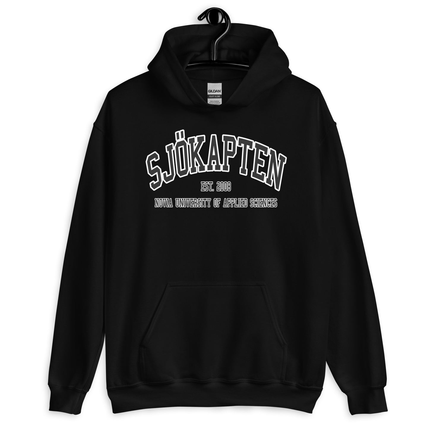 Sjökapten Hoodie Svart Tryck