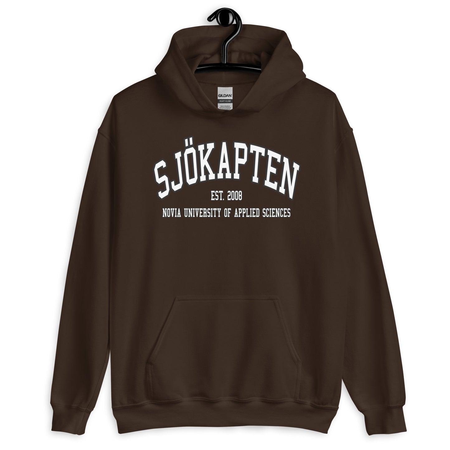 Sjökapten Hoodie Vitt Tryck