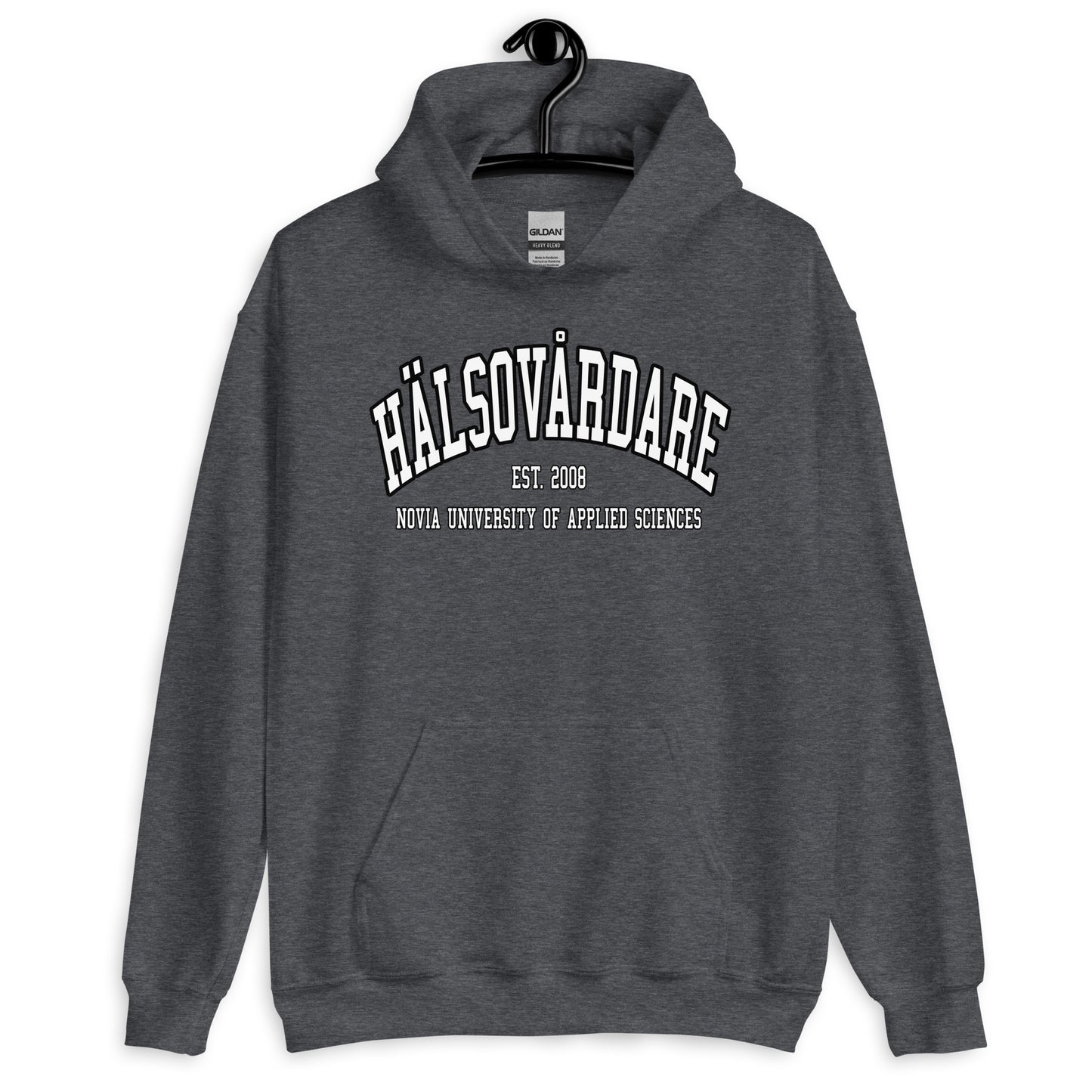 Hälsovårdare Hoodie Vitt Tryck