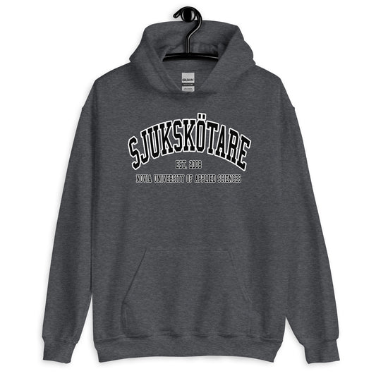 Sjukskötare Hoodie Svart Tryck