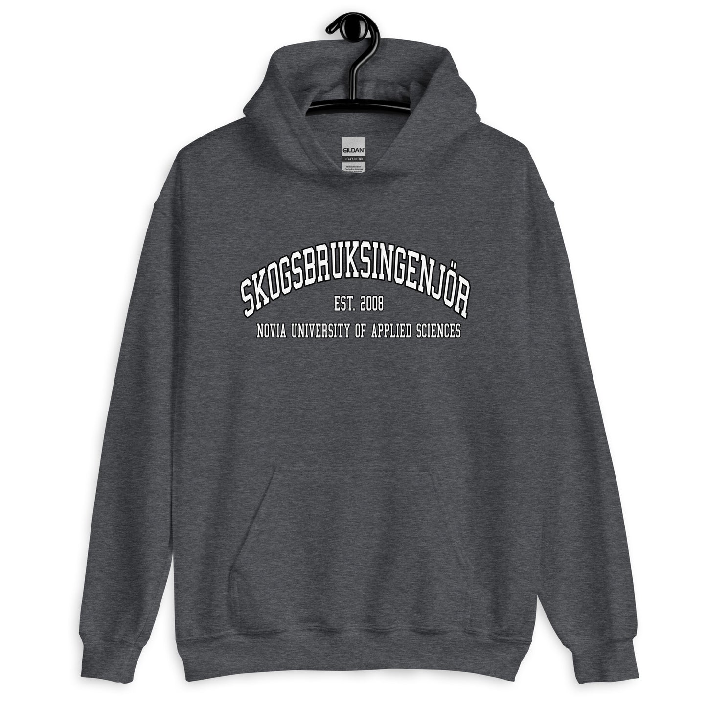 Skogsbruksingenjör Hoodie Vitt Tryck