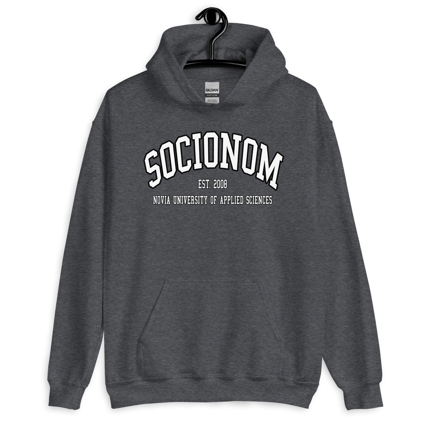 Socionom Hoodie Vitt Tryck