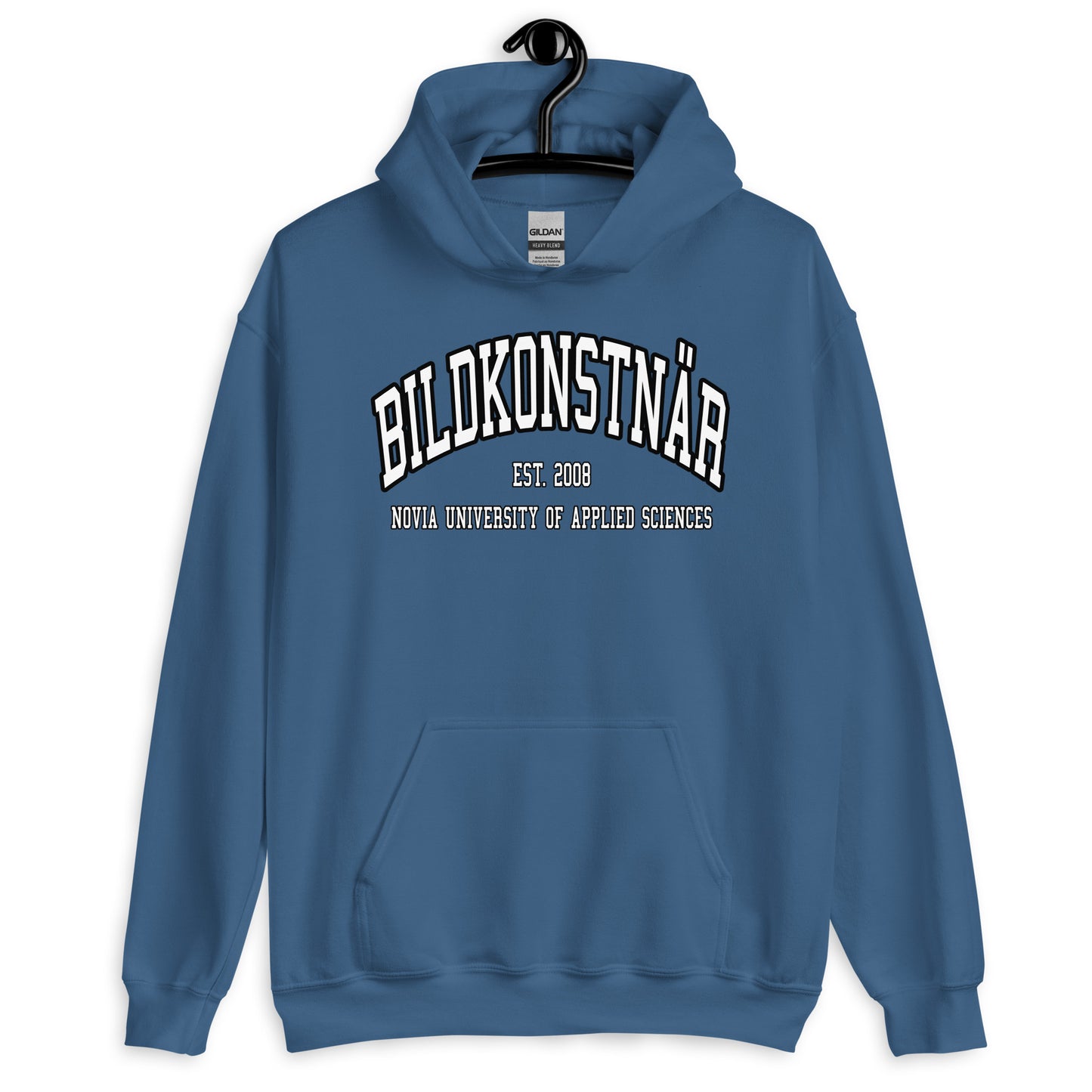 Bildkonstnär Hoodie Vitt Tryck