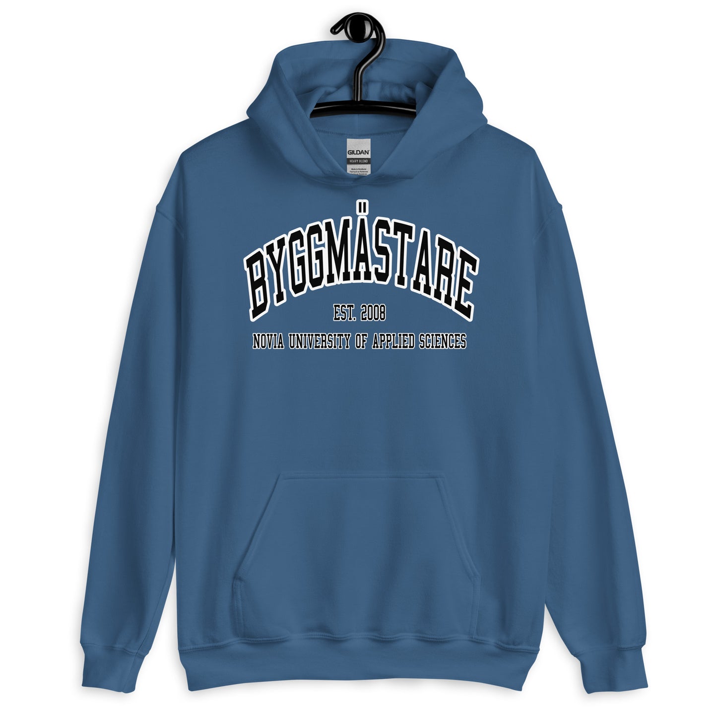 Byggmästare Hoodie Svart Tryck