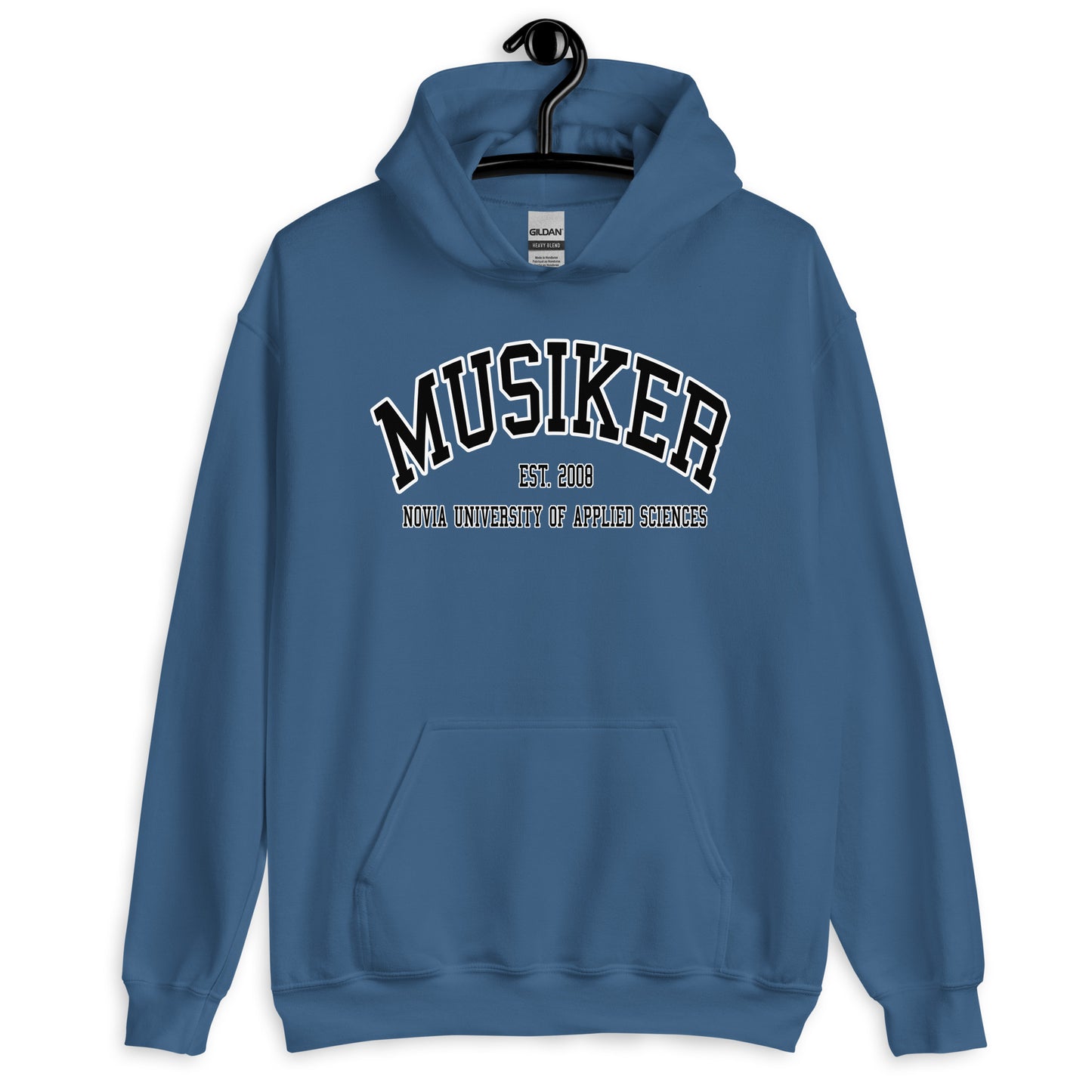 Musiker Hoodie Svart Tryck