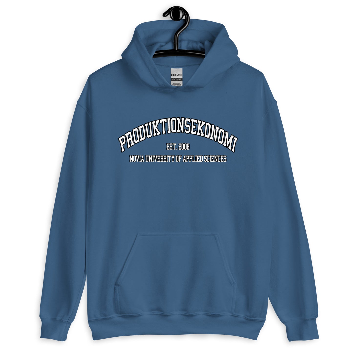 Produktionsekonomi Hoodie Vitt Tryck