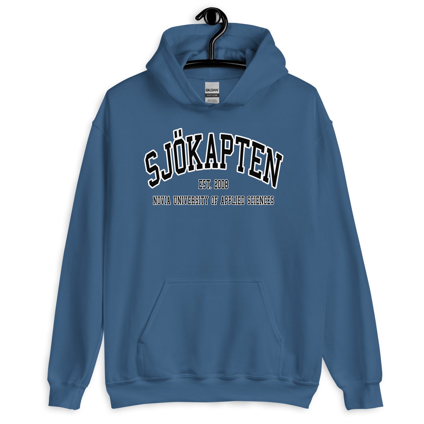 Sjökapten Hoodie Svart Tryck