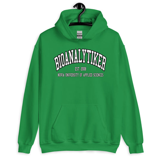 Bioanalytiker Hoodie Vitt Tryck