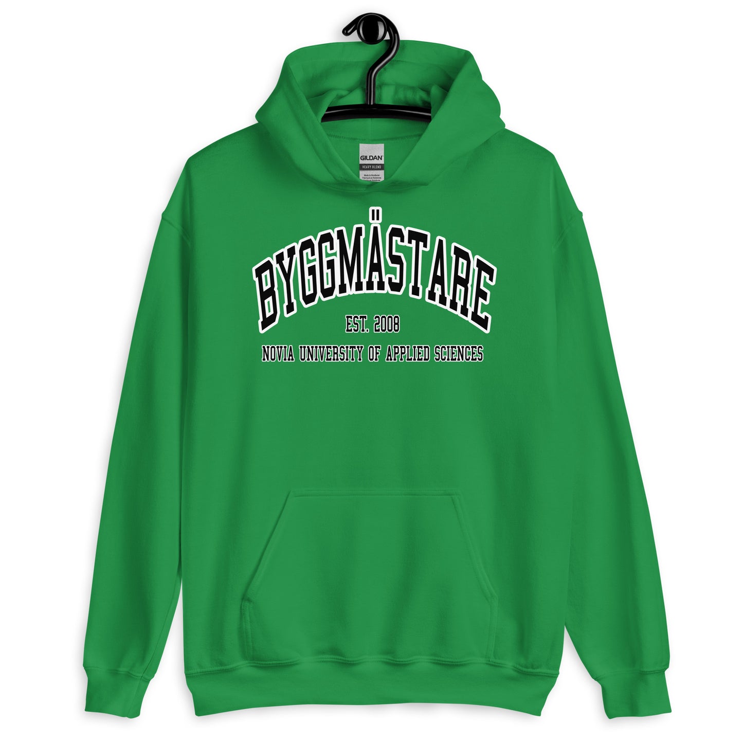 Byggmästare Hoodie Svart Tryck