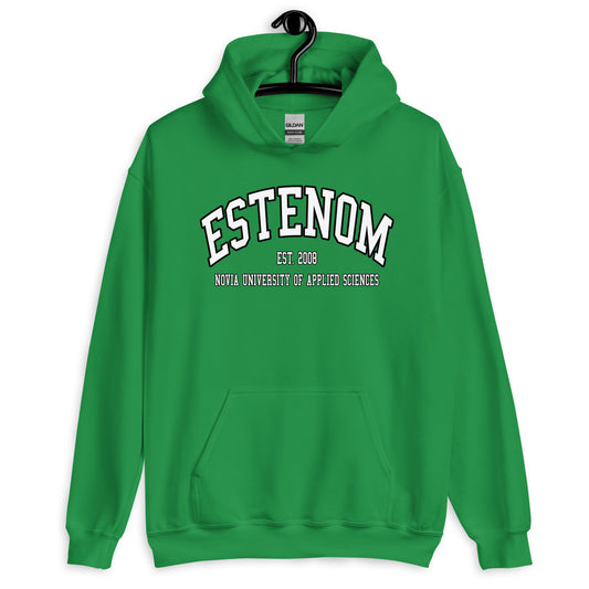 Estenom Hoodie Vitt Tryck