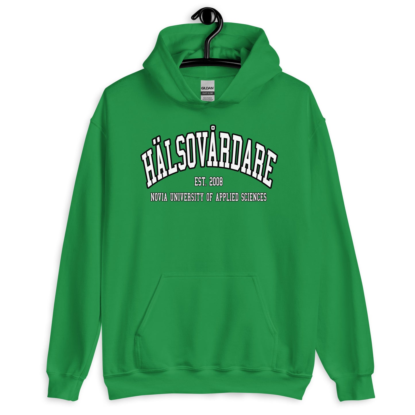 Hälsovårdare Hoodie Vitt Tryck