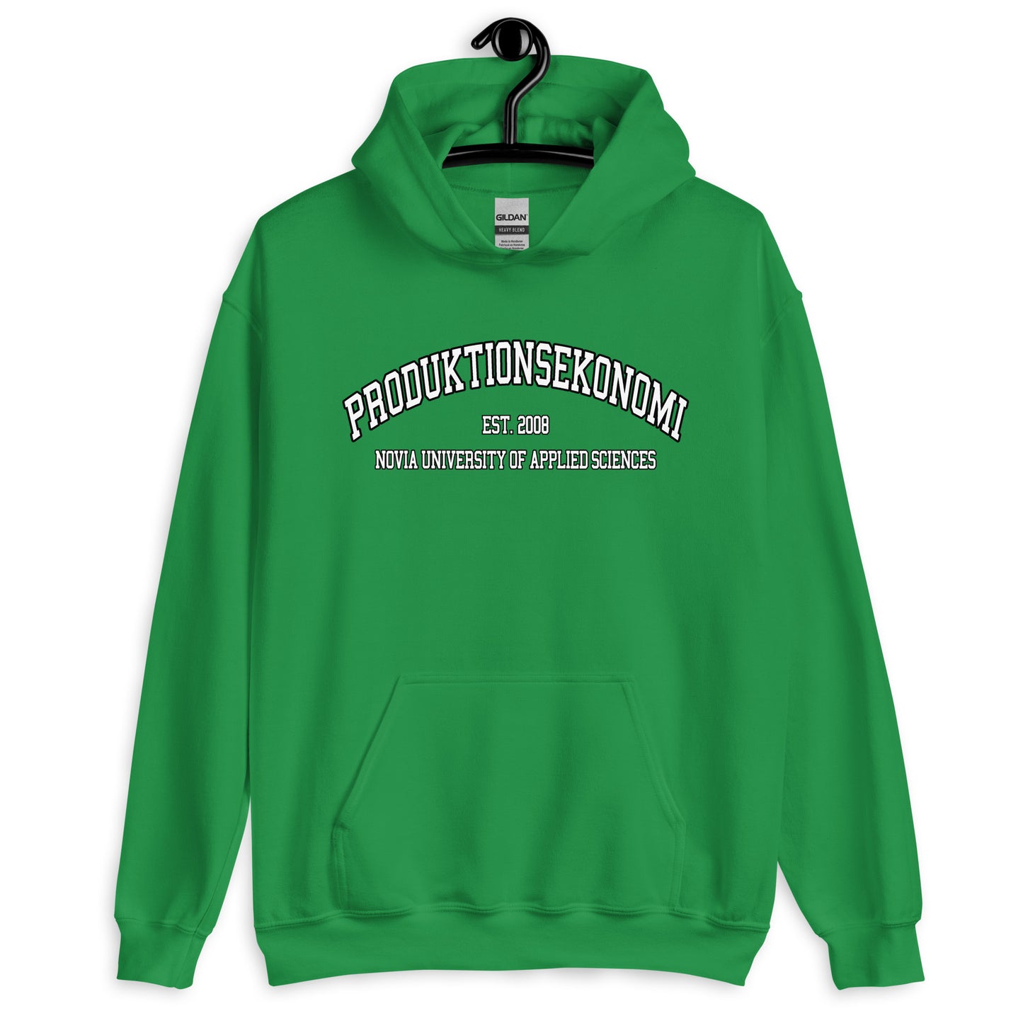 Produktionsekonomi Hoodie Vitt Tryck