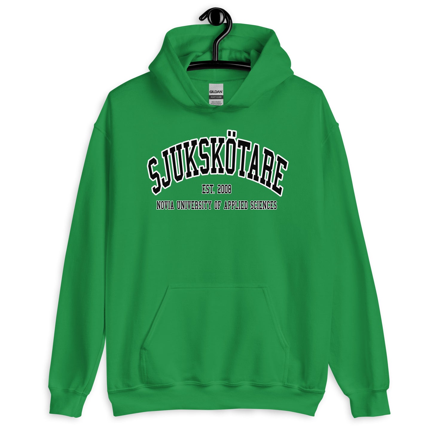 Sjukskötare Hoodie Svart Tryck