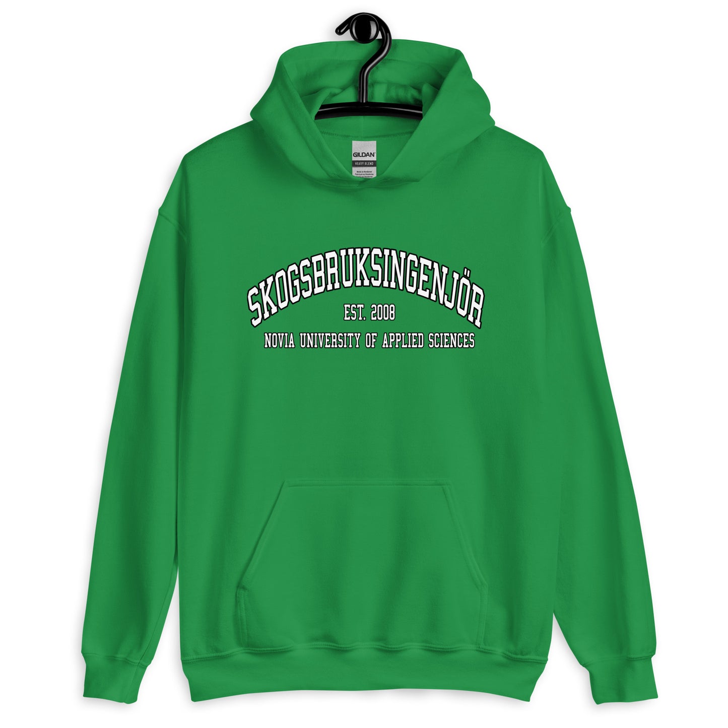 Skogsbruksingenjör Hoodie Vitt Tryck