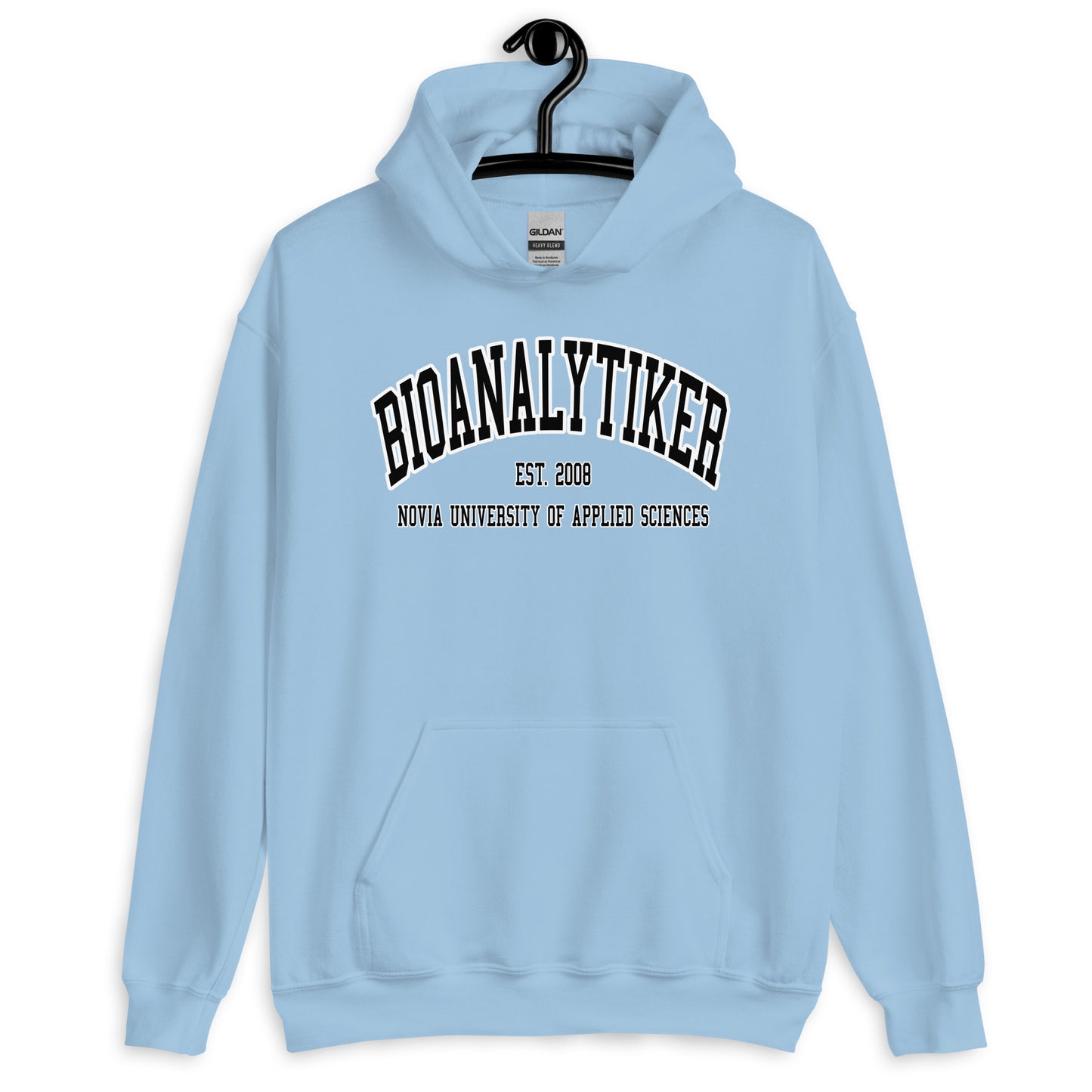 Bioanalytiker Hoodie Svart Tryck