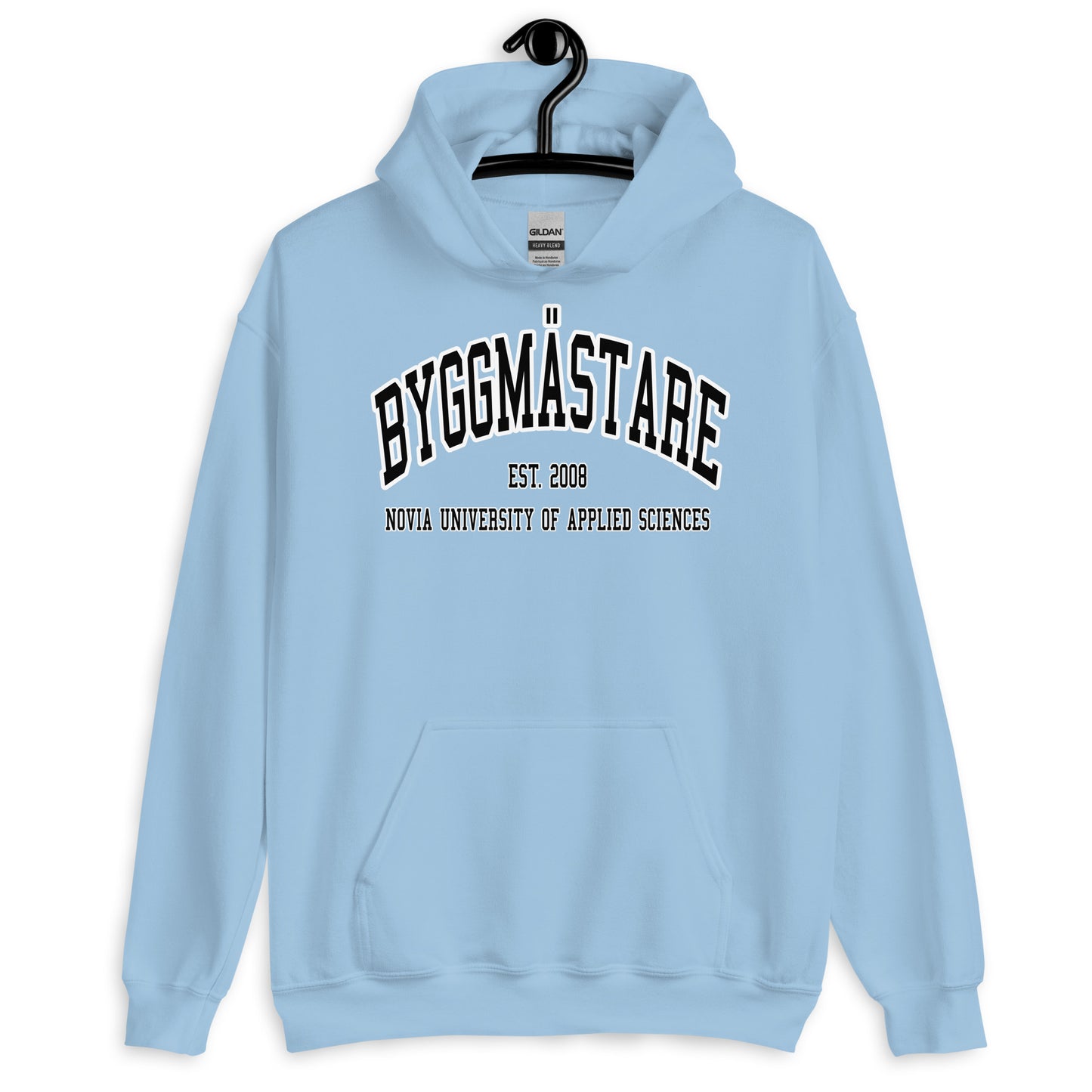 Byggmästare Hoodie Svart Tryck