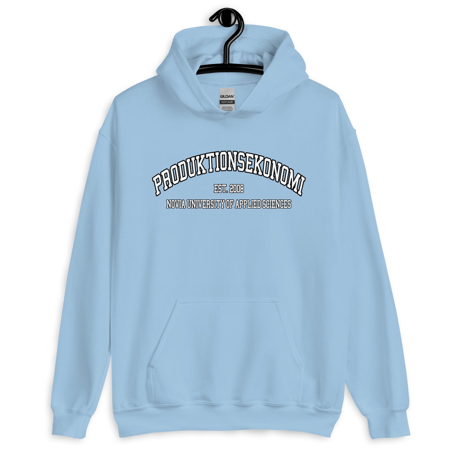 Produktionsekonomi Hoodie Vitt Tryck