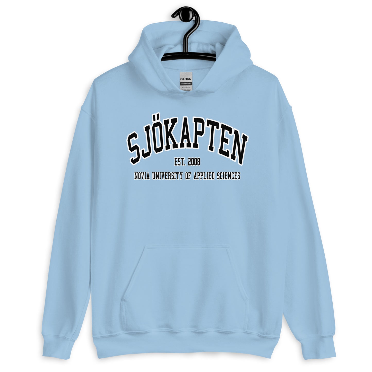 Sjökapten Hoodie Svart Tryck