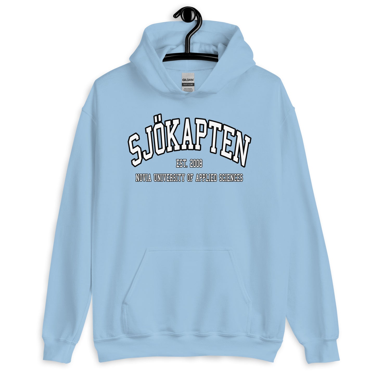 Sjökapten Hoodie Vitt Tryck