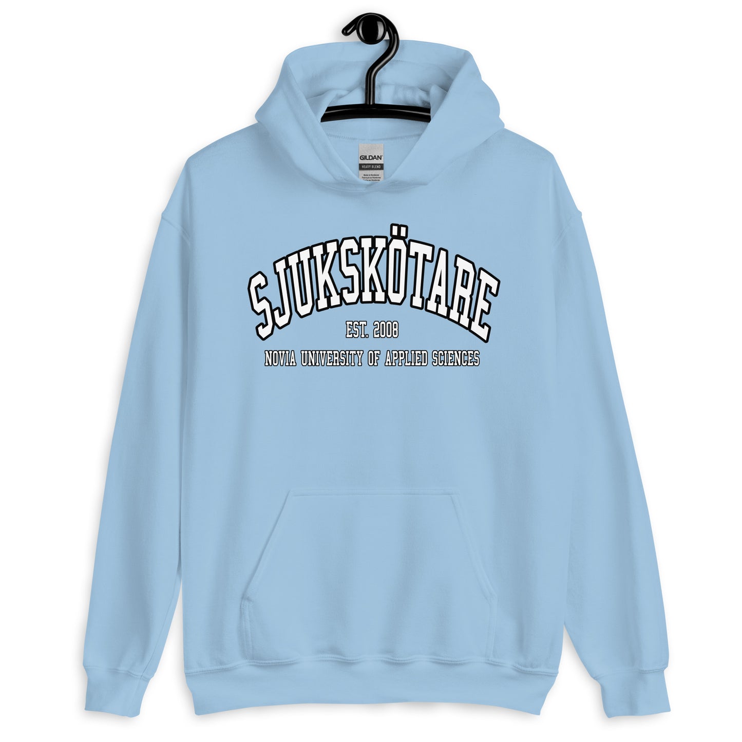 Sjukskötare Hoodie Vitt Tryck