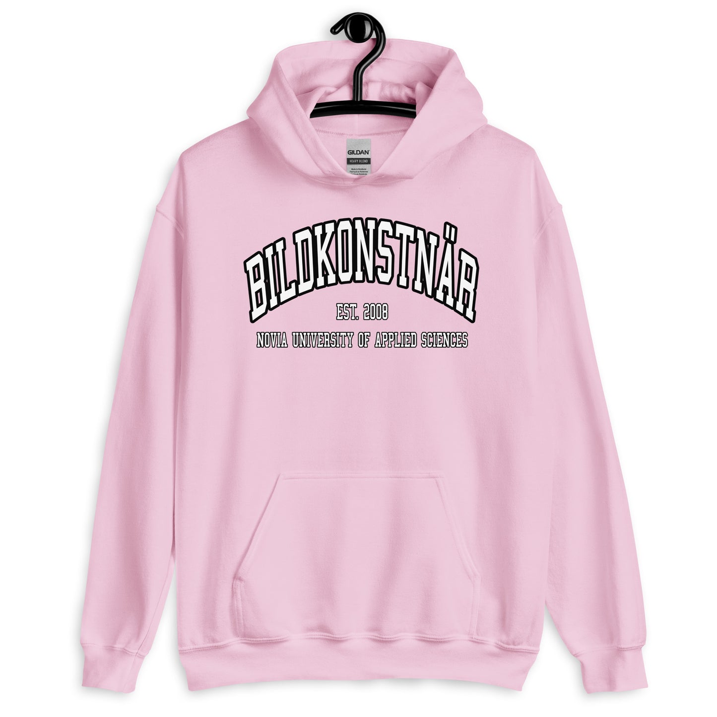 Bildkonstnär Hoodie Vitt Tryck