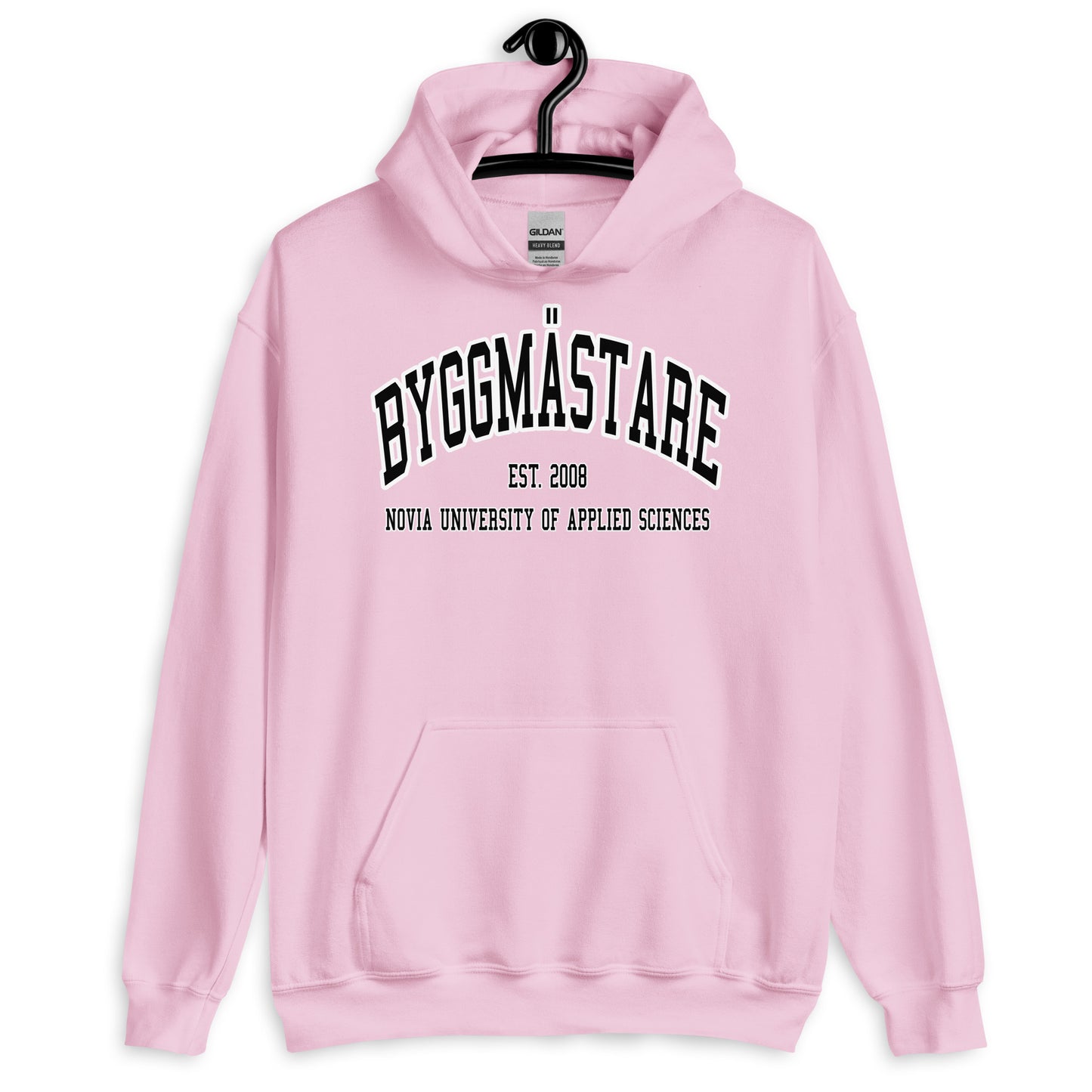 Byggmästare Hoodie Svart Tryck