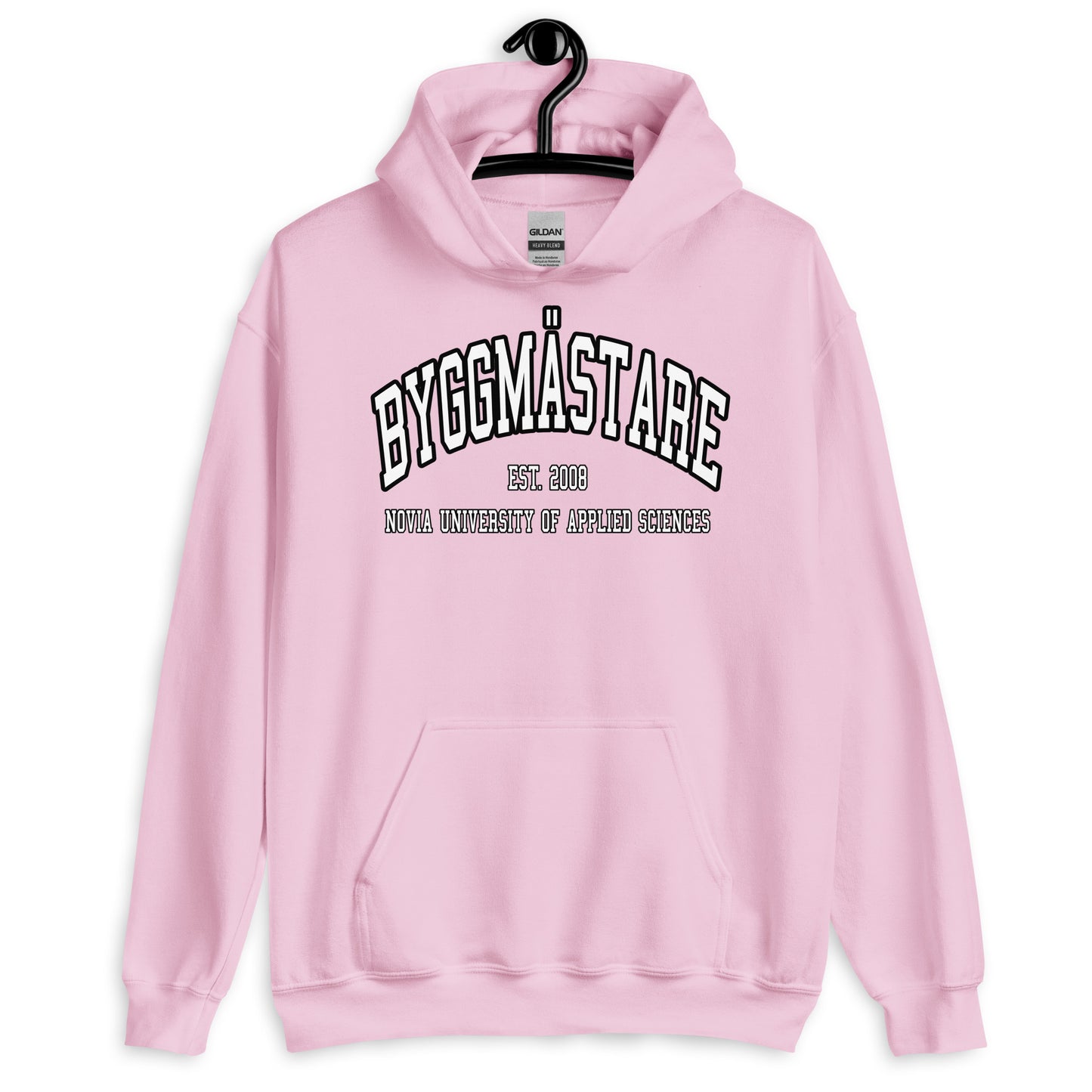 Byggmästare Hoodie Vitt Tryck