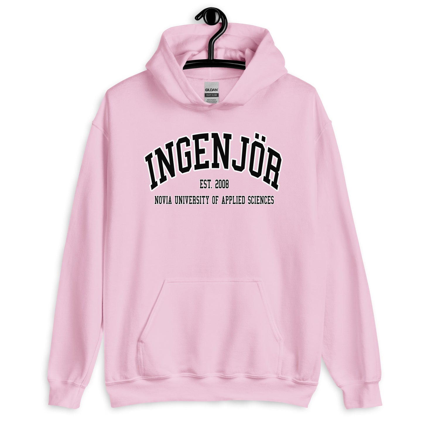 Ingenjör Hoodie Svart Tryck