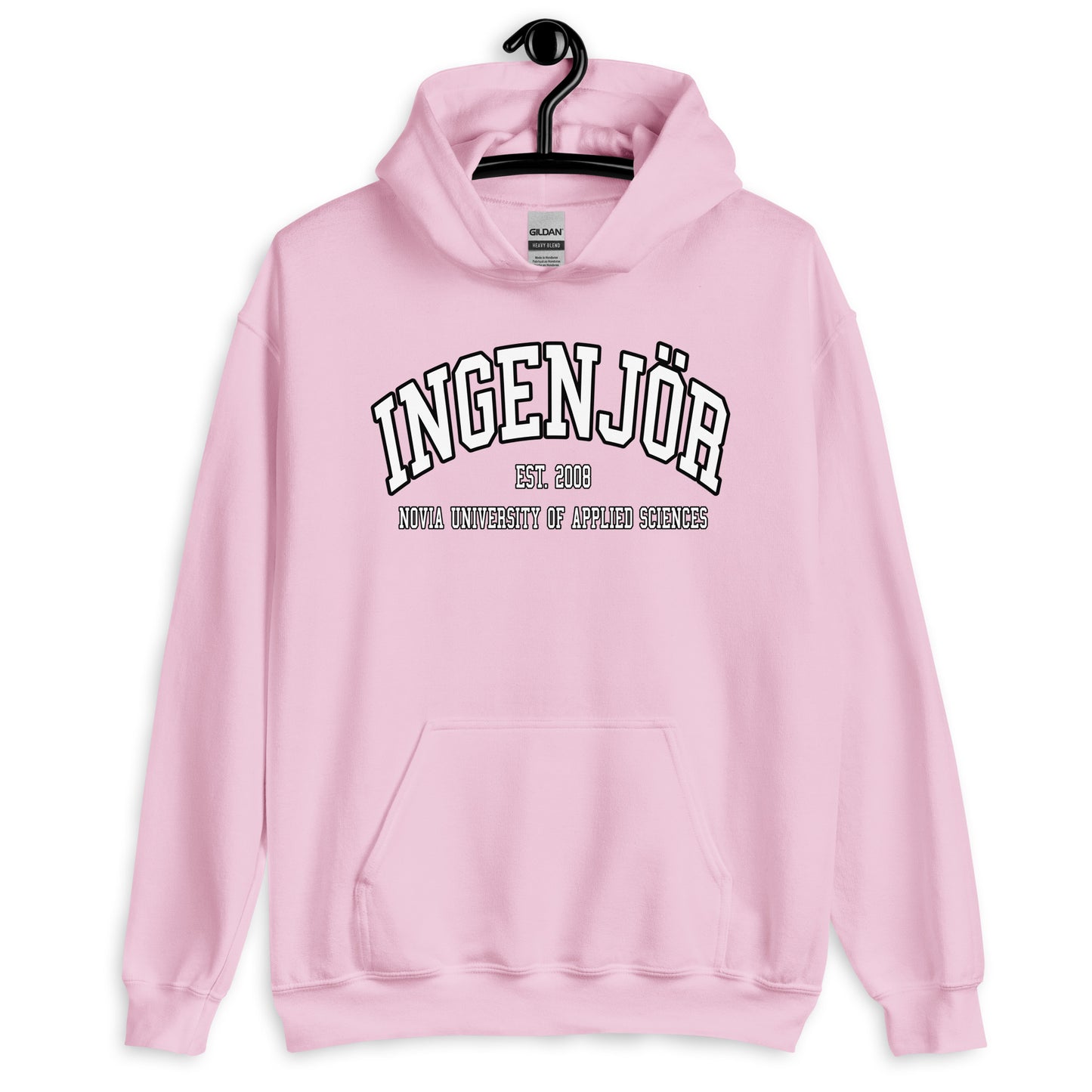 Ingenjör Hoodie Vitt Tryck