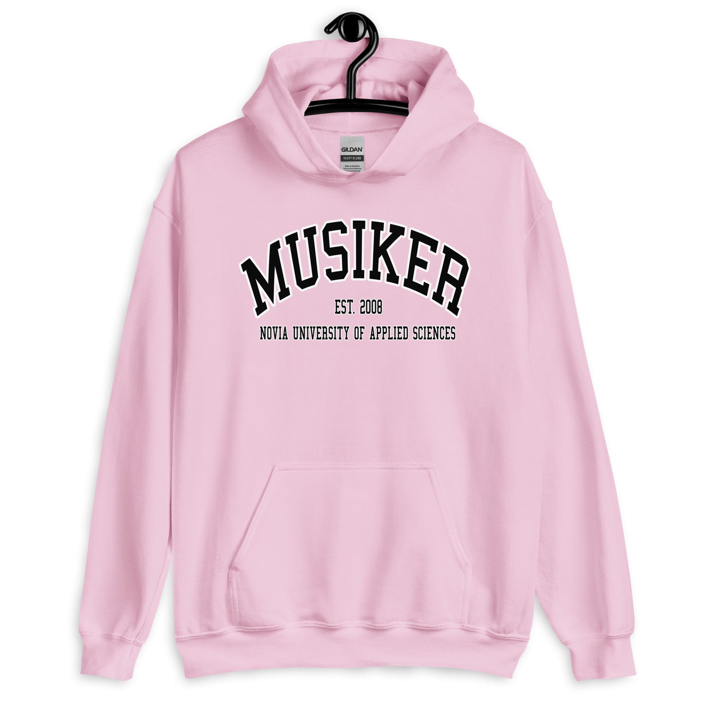 Musiker Hoodie Svart Tryck