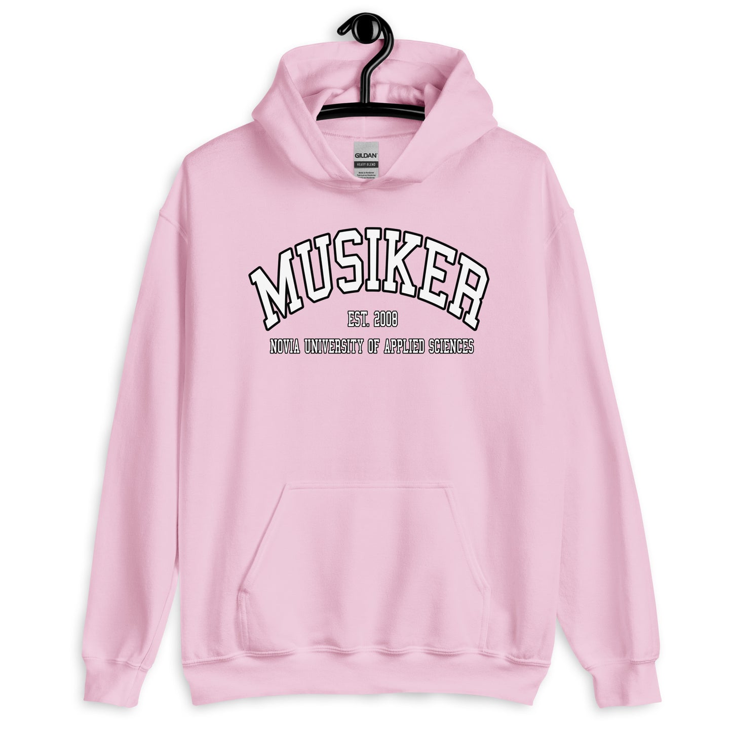 Musiker Hoodie Vitt Tryck