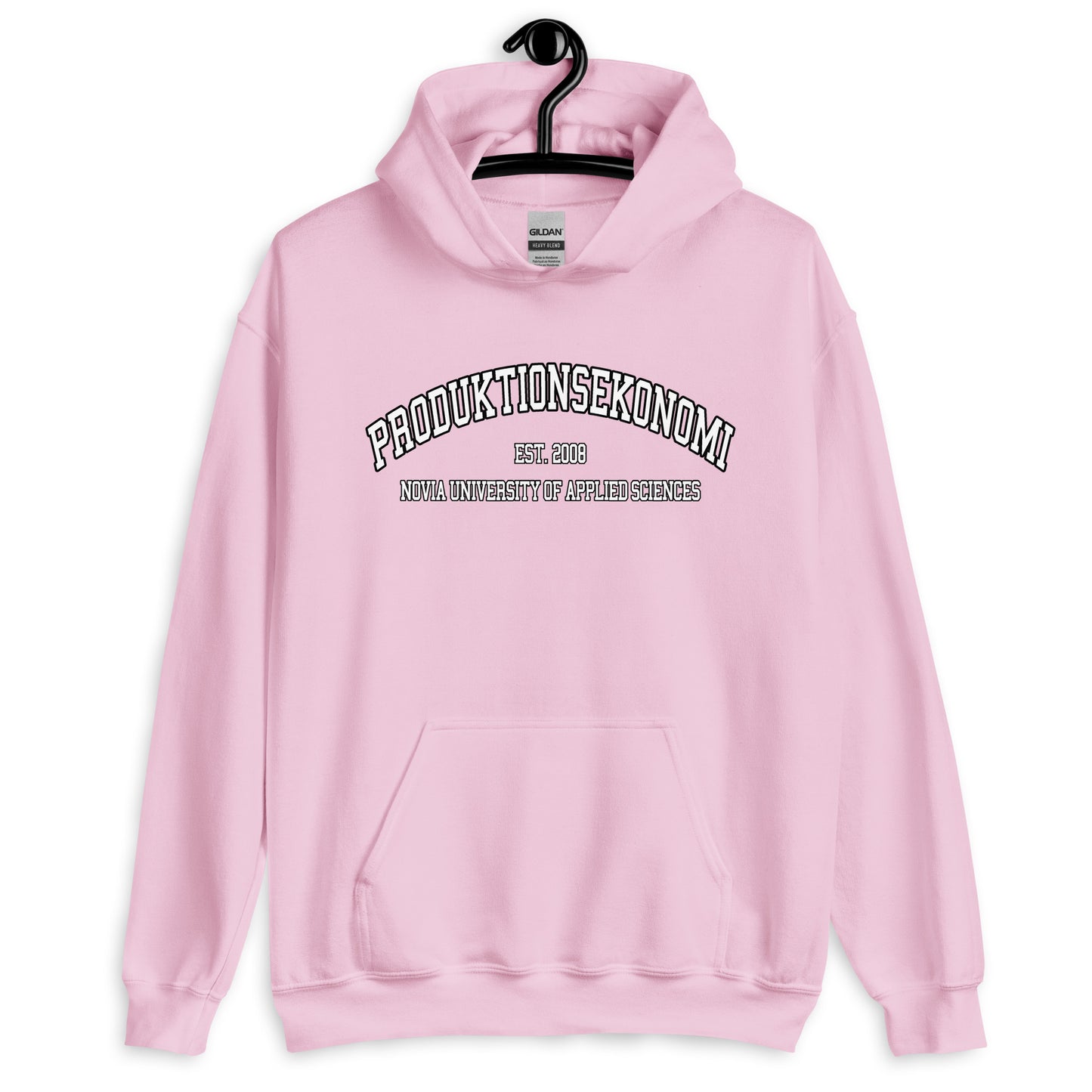 Produktionsekonomi Hoodie Vitt Tryck