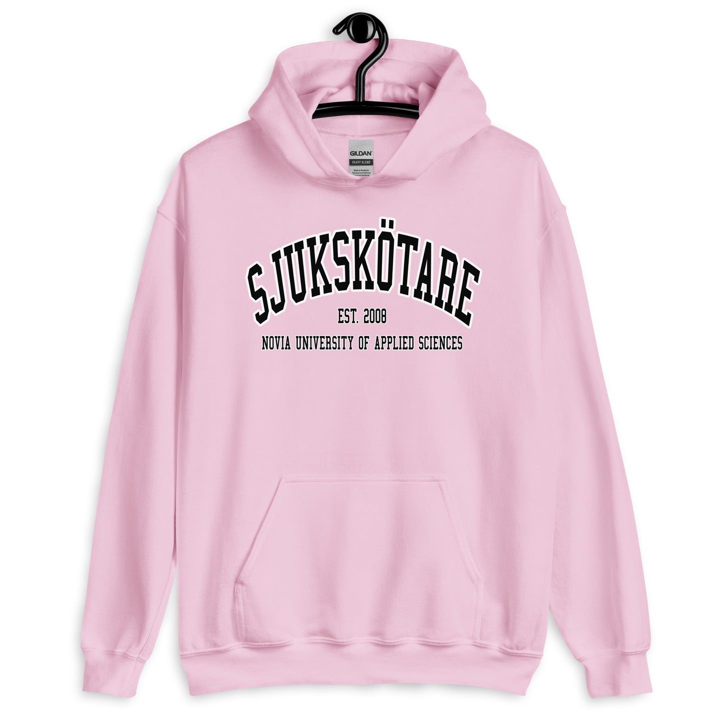 Sjukskötare Hoodie Svart Tryck