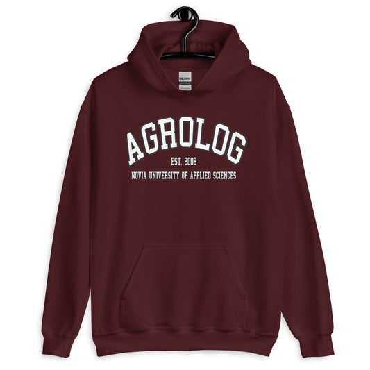 Agrolog Hoodie Vitt Tryck