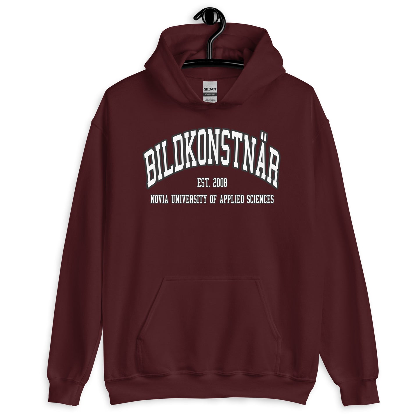 Bildkonstnär Hoodie Vitt Tryck