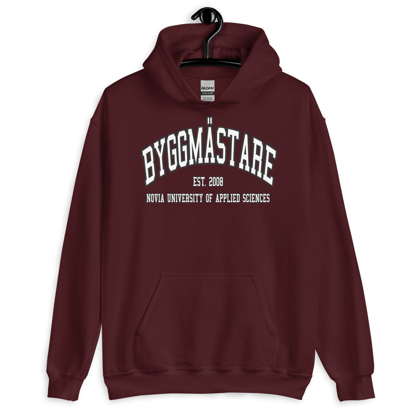 Byggmästare Hoodie Vitt Tryck