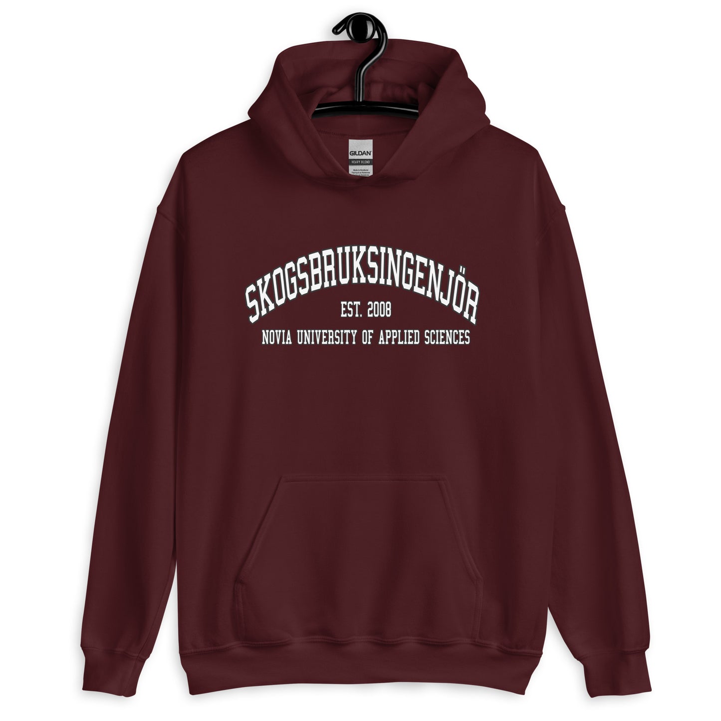 Skogsbruksingenjör Hoodie Vitt Tryck