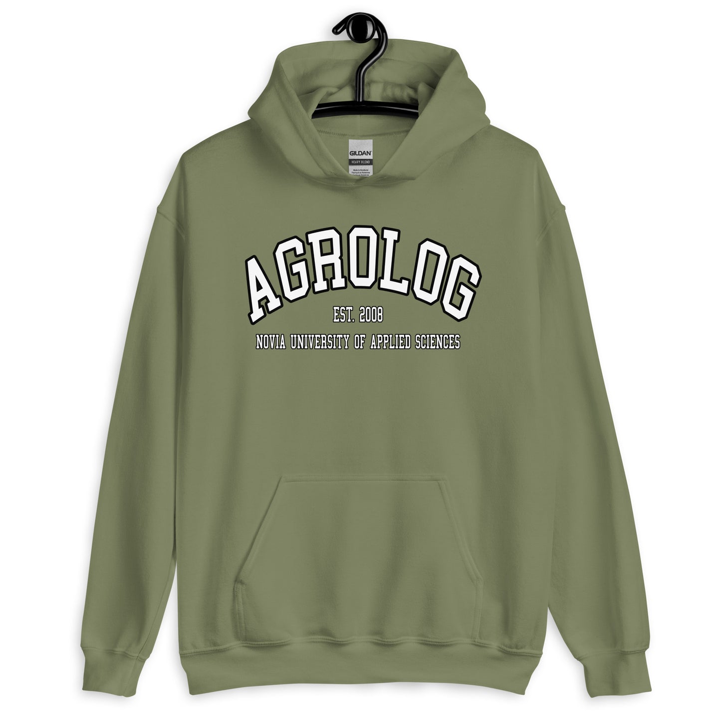 Agrolog Hoodie Vitt Tryck