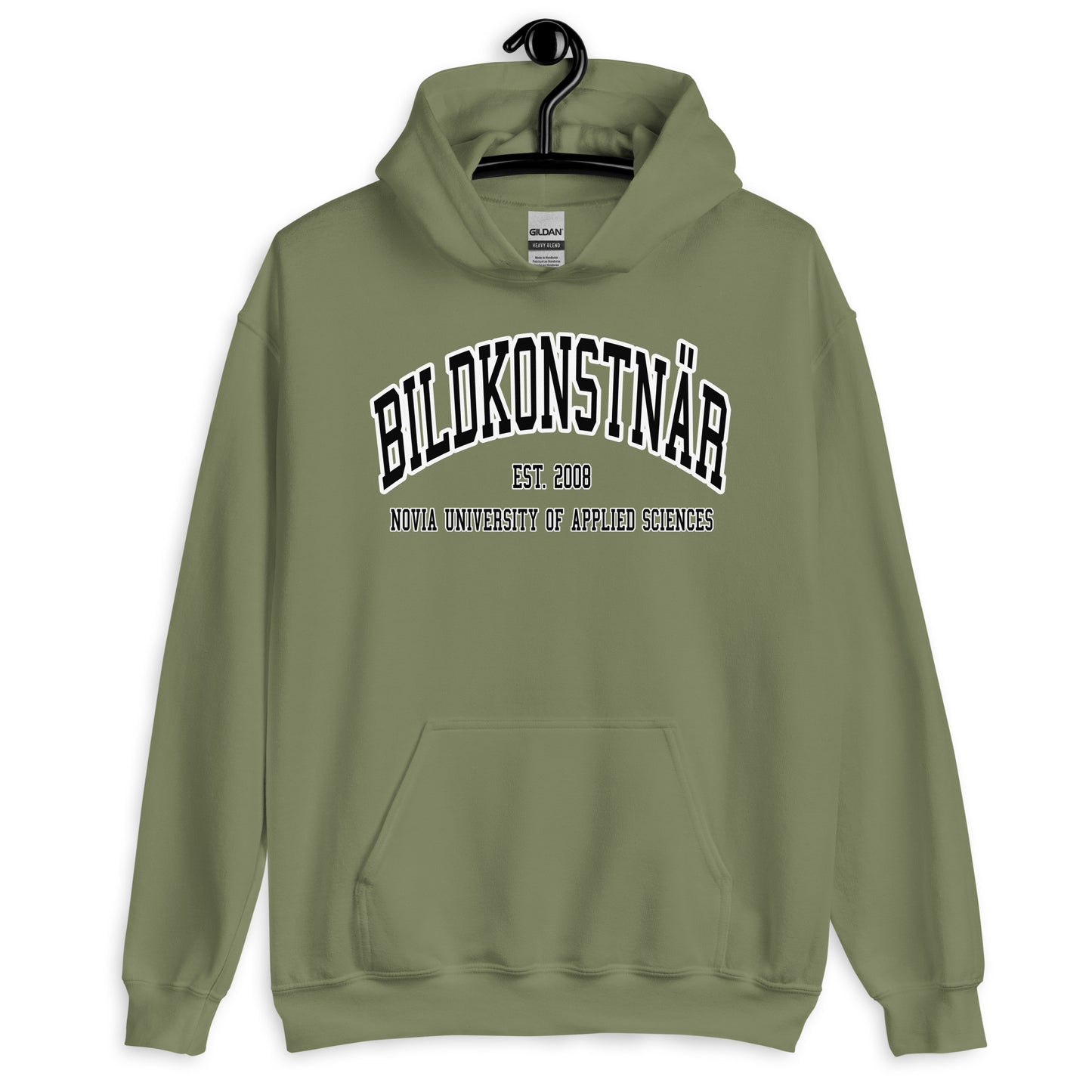 Bildkonstnär Hoodie Svart Tryck