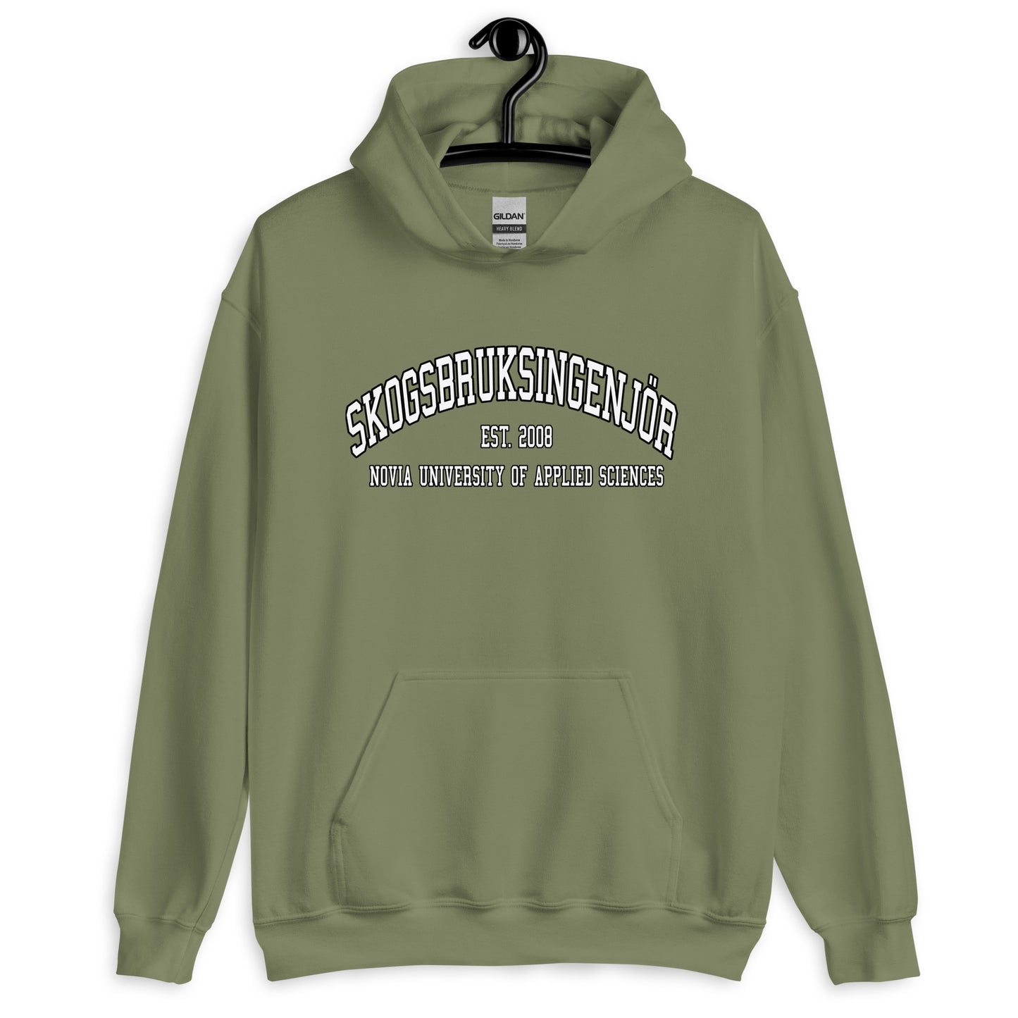 Skogsbruksingenjör Hoodie Vitt Tryck