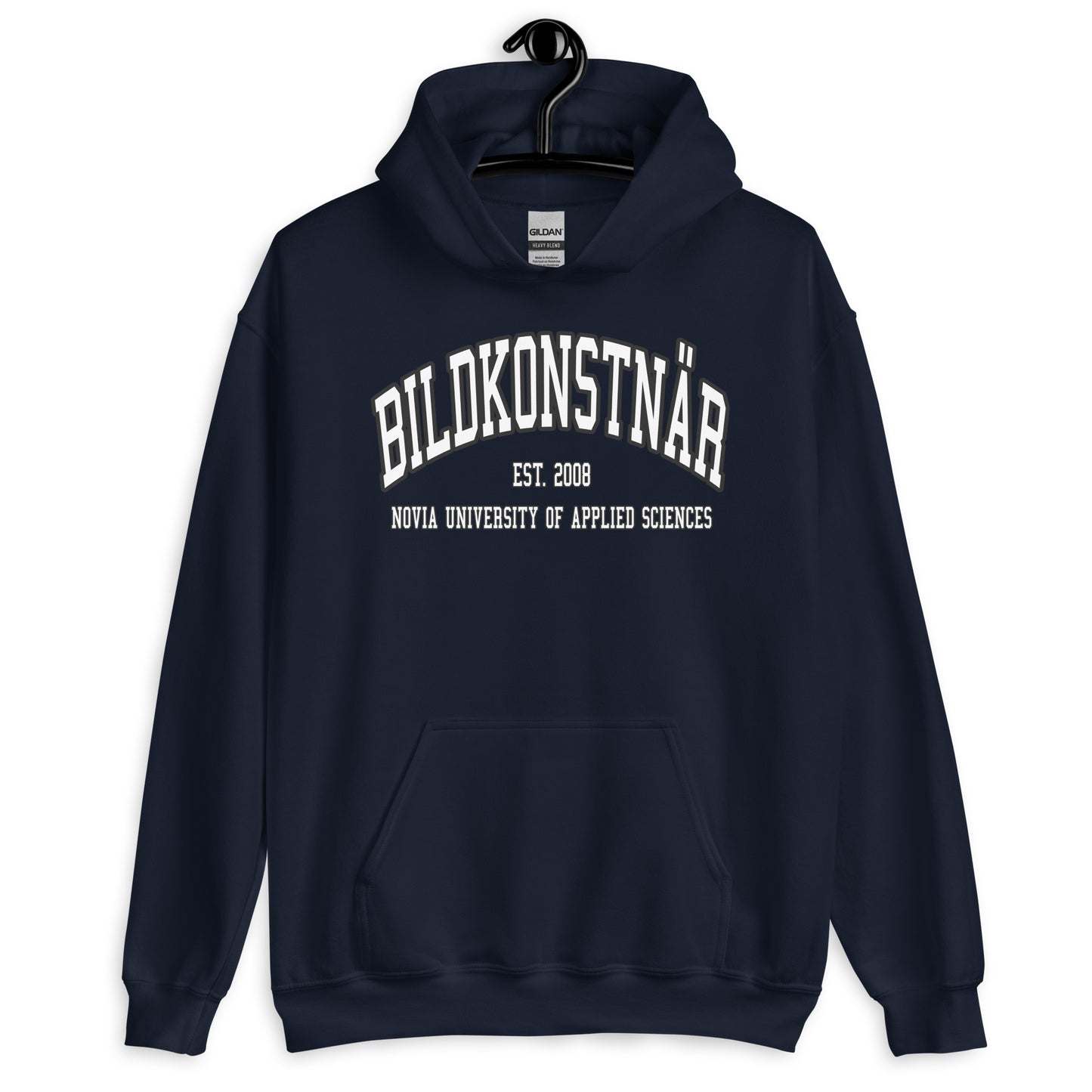 Bildkonstnär Hoodie Vitt Tryck