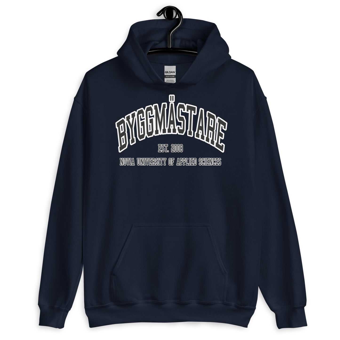 Byggmästare Hoodie Svart Tryck