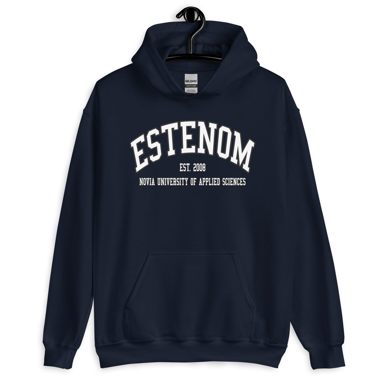 Estenom Hoodie Vitt Tryck