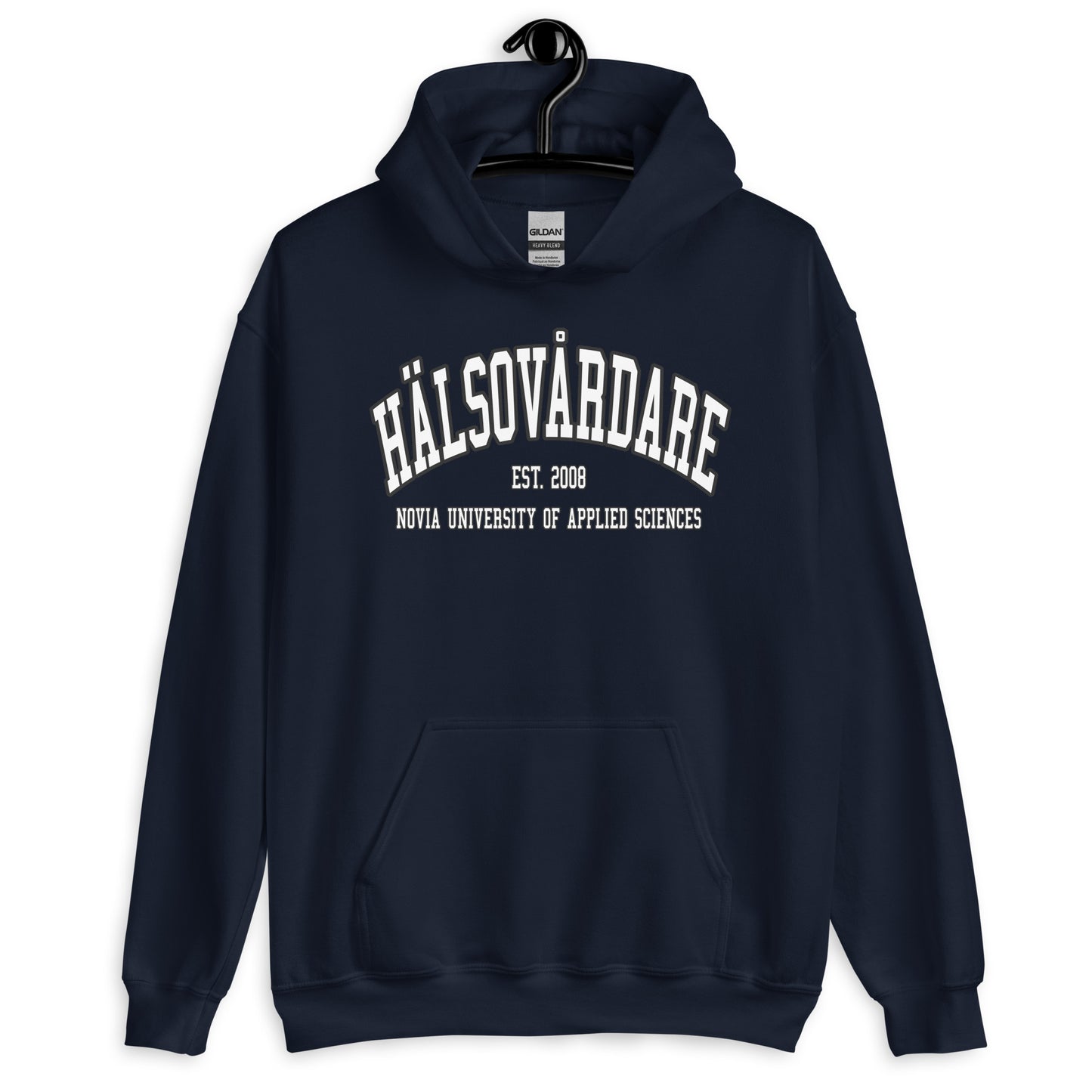 Hälsovårdare Hoodie Vitt Tryck